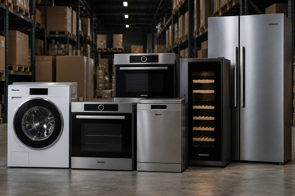 Кухонная техника Miele, Bosch, Siemens, Neff, Gaggenau и Liebherr на складе перед отправкой